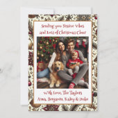 フェスティバルの雰囲気とクリスマス応援家族の写真 シーズンカード (正面)