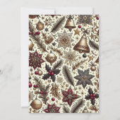 フェスティバルの雰囲気とクリスマス応援家族の写真 シーズンカード (裏面)