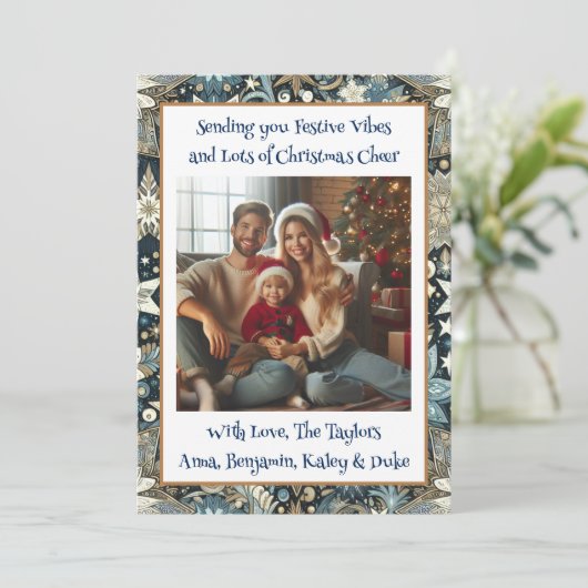 フェスティバルの雰囲気とクリスマス応援家族の写真 シーズンカード (スタンド正面)