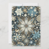 フェスティバルの雰囲気とクリスマス応援家族の写真 シーズンカード (裏面)