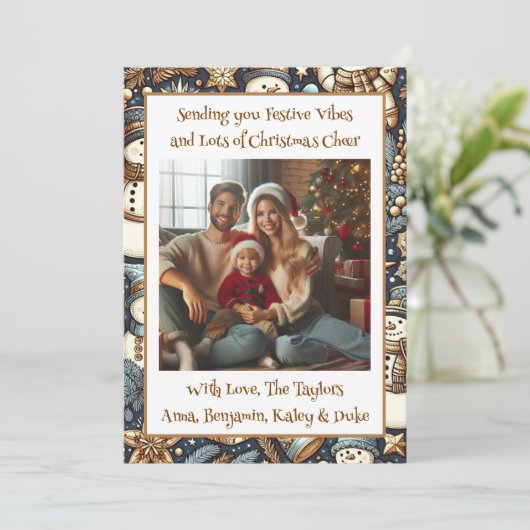 フェスティバルの雰囲気とクリスマス応援家族の写真 シーズンカード (スタンド正面)