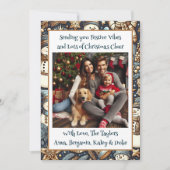 フェスティバルの雰囲気とクリスマス応援家族の写真 シーズンカード (正面)