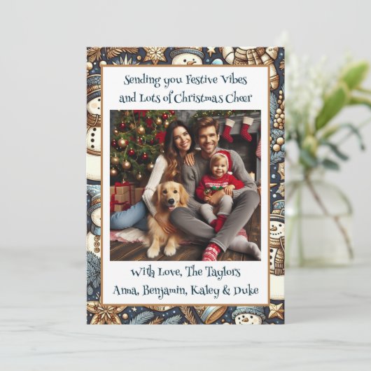 フェスティバルの雰囲気とクリスマス応援家族の写真 シーズンカード (スタンド正面)