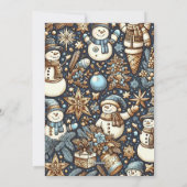 フェスティバルの雰囲気とクリスマス応援家族の写真 シーズンカード (裏面)