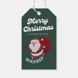 「フェスティバルの雰囲気:クリスマスと新年応援」 ギフトタグ