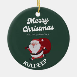 「フェスティバルの雰囲気:クリスマスと新年応援」 セラミックオーナメント