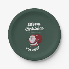 「フェスティバルの雰囲気:クリスマスと新年応援」 ペーパープレート