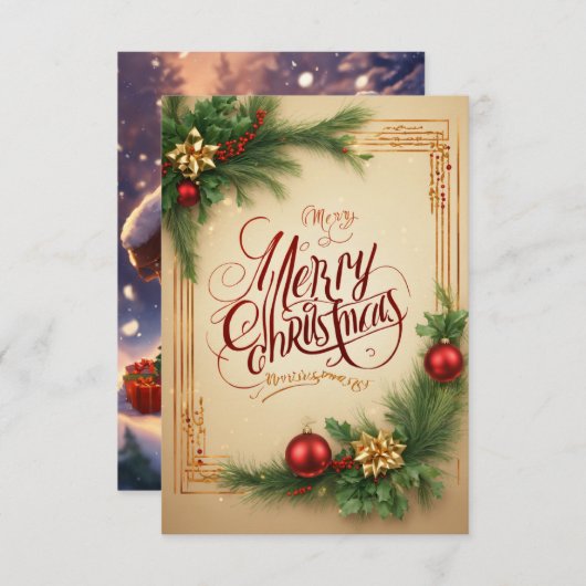 フェスティバルの願い：すべてのお祝いのカード サンキューカード (正面/裏面)