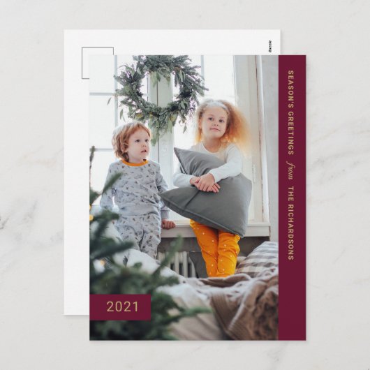 フェスティバルの願い | 1モダン枚の写真 シーズンポストカード (正面/裏面)