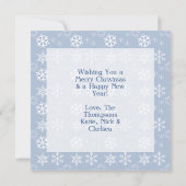 フェスティバルの馬とクリスマスライトパーソナライズされた カード (裏面)