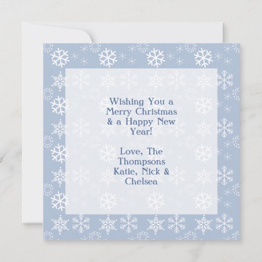 フェスティバルの馬とクリスマスライトパーソナライズされた カード (裏面)