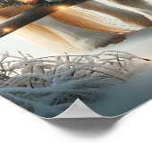 フェスティバルの馬とクリスマスライト ポスター (角)