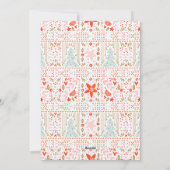 フェスティバルはっきりしたの葉フレームクリスマスフォトカード シーズンカード (裏面)