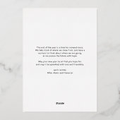 フェスティバルはっきりしたタイポグラフィメリークリスマスフォト 箔シーズンカード (裏面)