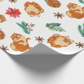 フェスティバルふわふわのドッグクリスマス ラッピングペーパー (角)