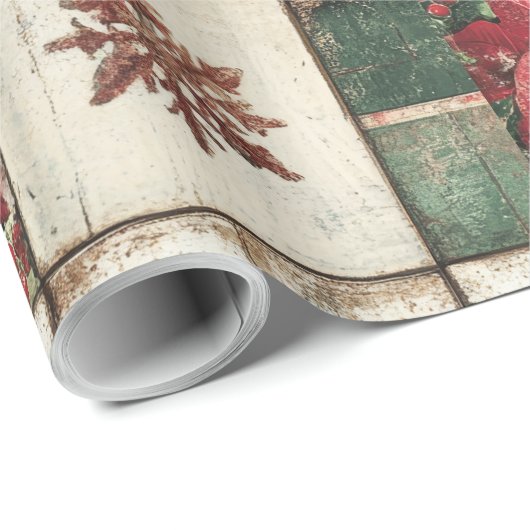 フェスティバルをテーマにしたタイル模様 ラッピングペーパー (ロールコーナー)