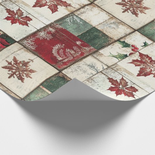 フェスティバルをテーマにしたタイル模様 ラッピングペーパー (角)