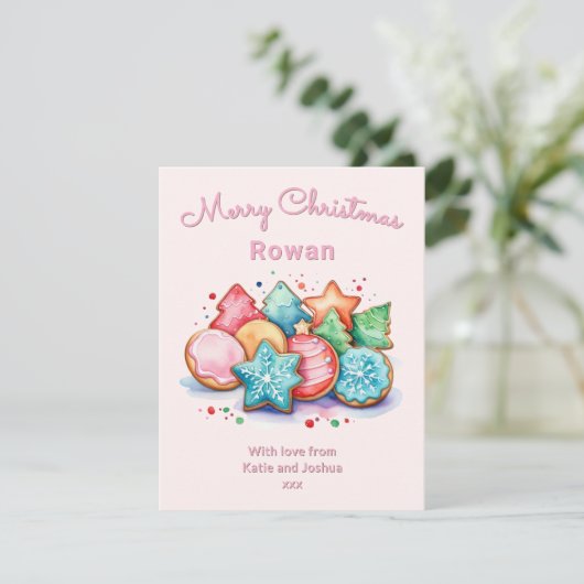 フェスティバルアイスコークピンクカスタムクリスマスクリスマス シーズンカード (スタンド正面)