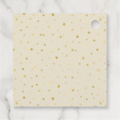 フェスティバルアイボリー&金ゴールドタイポグラフィメリークリスマス フェイバータグ (裏面)