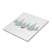 フェスティバルアカシカ雪に覆われたトウヒの木 タイル (側面)