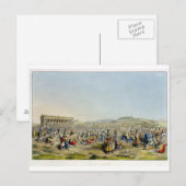 フェスティバルアットアテネ，パブ。 by J. Rodwell, 1830 (aqua) ポストカード (正面/裏面)