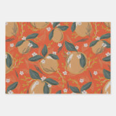 フェスティバルアップルポインセッタホリデージェムトーン ラッピングペーパーシート (正面)