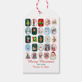 フェスティバルアドベントカレンダーホワイト ギフトタグ