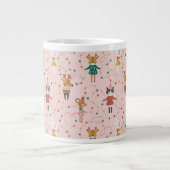 フェスティバルアニマルフレンズクリスマスパターン ジャンボコーヒーマグカップ (正面)