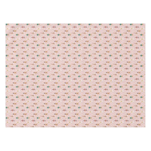 フェスティバルアニマルフレンズクリスマスパターン テーブルクロス (正面(横))