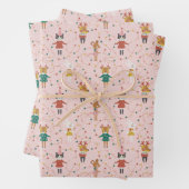 フェスティバルアニマルフレンズクリスマスパターン ラッピングペーパーシート (インサイチュ)