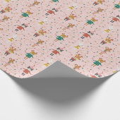 フェスティバルアニマルフレンズクリスマスパターン ラッピングペーパー (角)