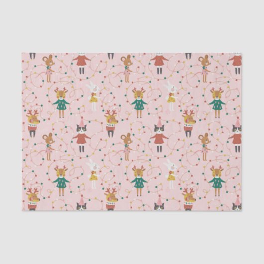 フェスティバルアニマルフレンズクリスマスパターン 薄葉紙 (正面)