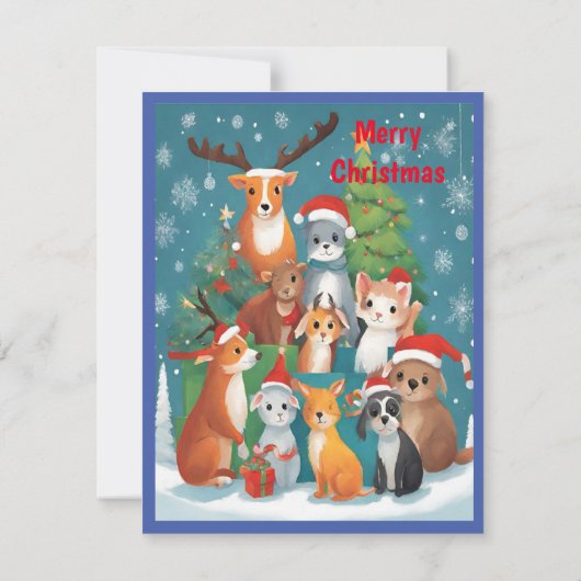 フェスティバルアニマルフレンズメリークリスマス 招待状 (裏面)