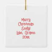 フェスティバルアニメガールお洒落インヴィレッジクリスマス セラミックオーナメント (裏面)