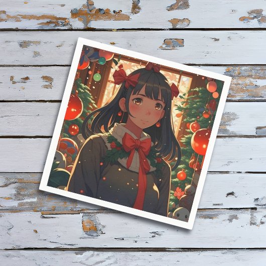 フェスティバルアニメガールonクリスマスナイト スタンダードカクテルナプキン