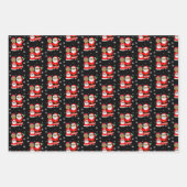 フェスティバルアフリカ系アメリカ人クロース・クリスマ夫妻 ラッピングペーパーシート (正面2)