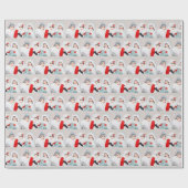 フェスティバルアートデコレトロヴィンテージクリスマスレディース ラッピングペーパー (フラット)