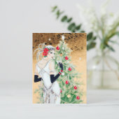 フェスティバルアートデコレトロヴィンテージクリスマスレディ シーズンポストカード (スタンド正面)