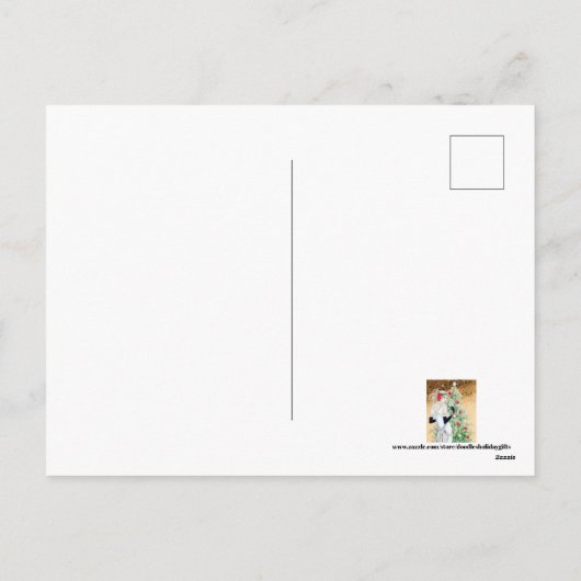 フェスティバルアートデコレトロヴィンテージクリスマスレディ シーズンポストカード (裏面)