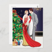 フェスティバルアートデコヴィンテージカップル シーズンポストカード (正面/裏面)