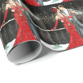 フェスティバルアートデコヴィンテージカップル ラッピングペーパー (ロールコーナー)