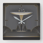 フェスティバルアールデコ スクエア壁時計 (正面)