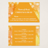 フェスティバルイエロー、クリスマスパーティーラッフルチケット (正面&裏面)