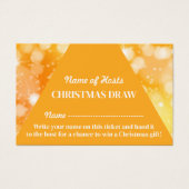 フェスティバルイエロー、クリスマスパーティーラッフルチケット (正面)