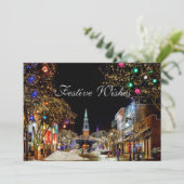 フェスティバルウィッシュ文字引用文ウィットホワイト文字ホリデー シーズンカード (スタンド正面)