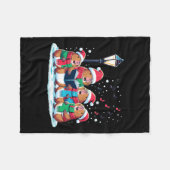 フェスティバルウィンターキャピバラクリスマス フリースブランケット (正面(横))