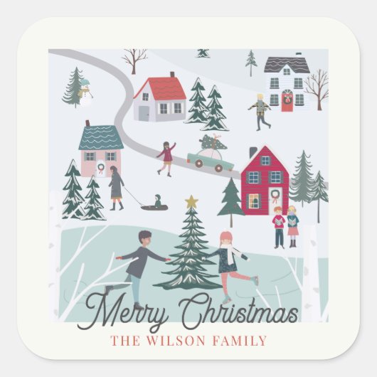 フェスティバルウィンタークリスマスタウン/ヴィレッジホリデイ スクエアシール (正面)