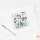 フェスティバルウィンタークリスマスタウン/ヴィレッジホリデイ スクエアシール (封筒)