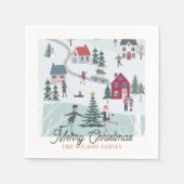 フェスティバルウィンタークリスマスタウン/ヴィレッジホリデイ スタンダードカクテルナプキン (正面)