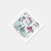 フェスティバルウィンタークリスマスタウン/ヴィレッジホリデイ スタンダードカクテルナプキン (角)